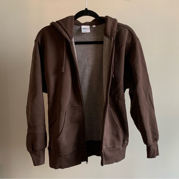 Artizia TNA cozy fleece boyfriend zip up hoodie - Picture 1 of 3